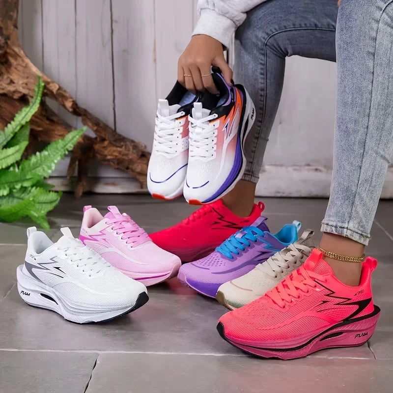 Knitted Mesh Running Sneakers