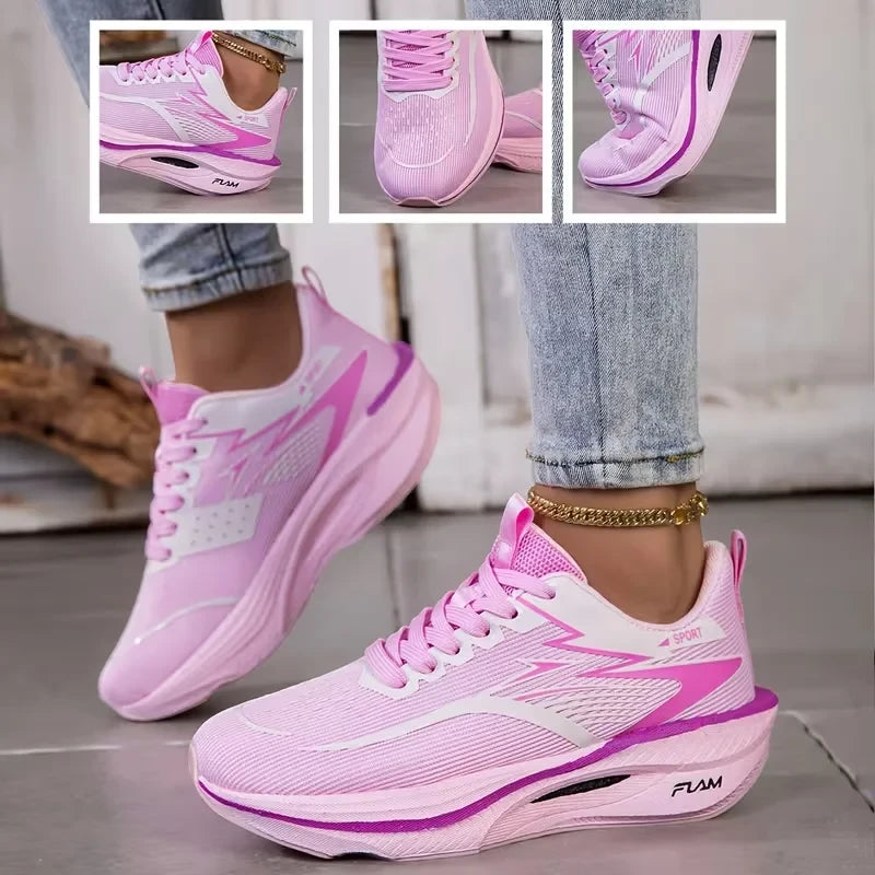 Knitted Mesh Running Sneakers