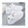 Embroidered Lace-Up Casual Sneakers