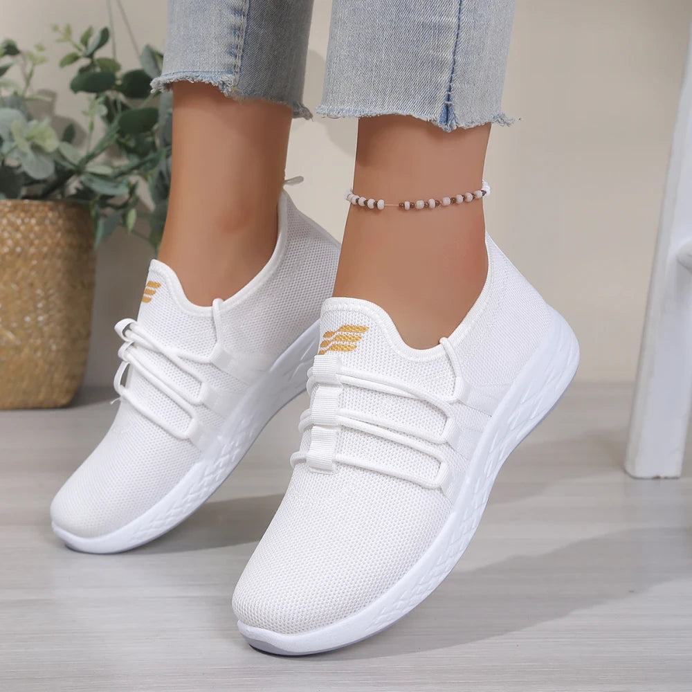 Breathable Knit Slip-On Walking Shoes