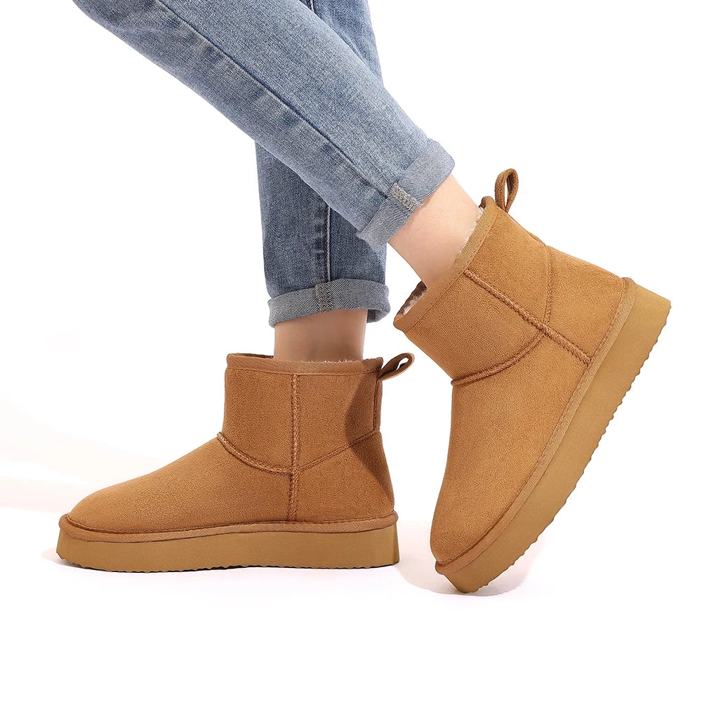 Plush Fur Winter Snow Boots