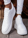 Casual Lace-Up Vulcanized Sneakers