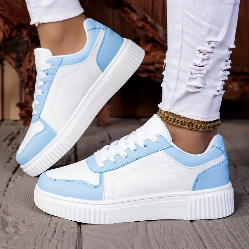 Casual Lace-Up Vulcanized Sneakers