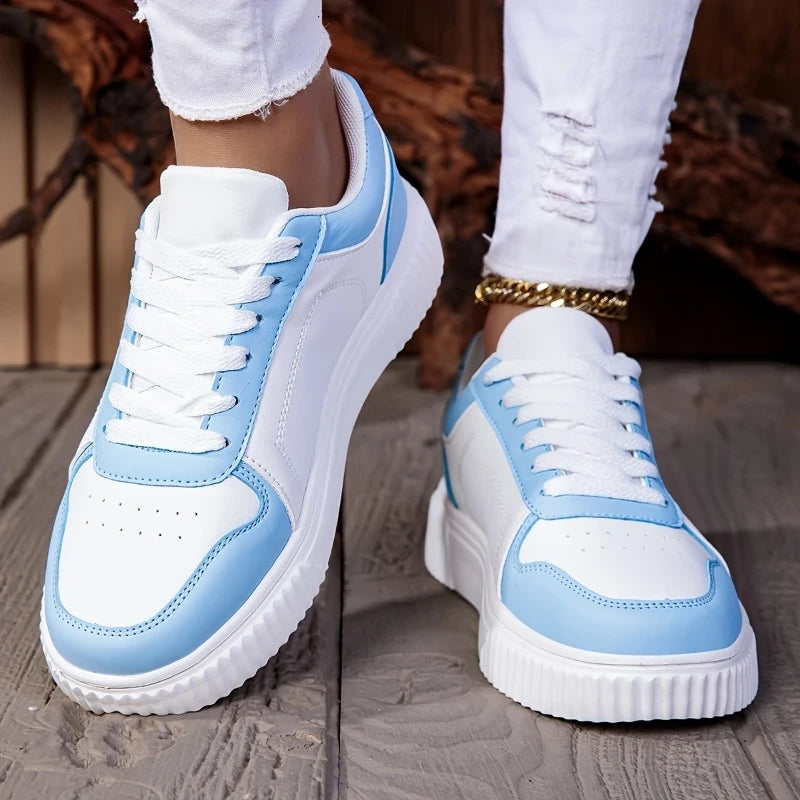 Casual Lace-Up Vulcanized Sneakers