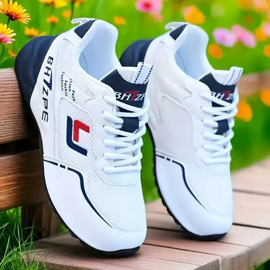 Color-Blocked Breathable Mesh Sneakers