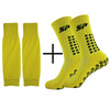 Non-Slip Athletic Grip Socks and Compression Sleeves