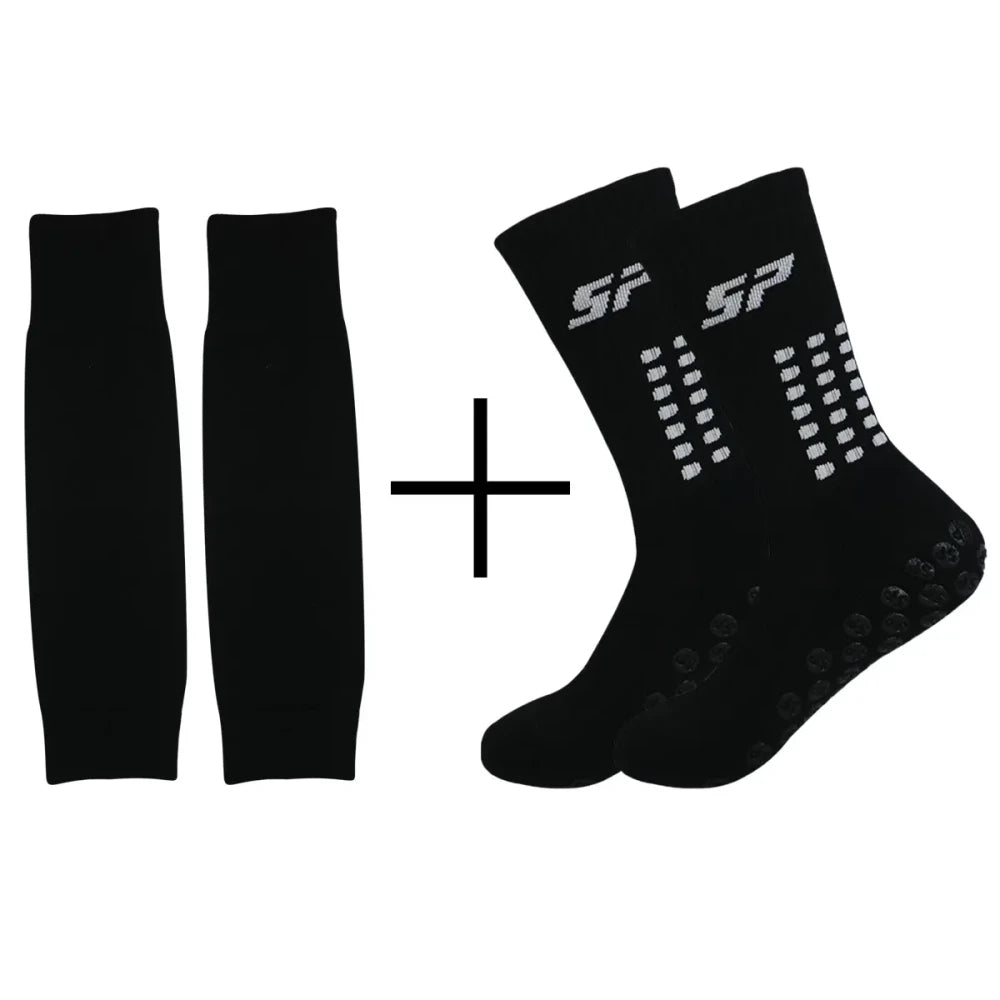 Non-Slip Athletic Grip Socks and Compression Sleeves