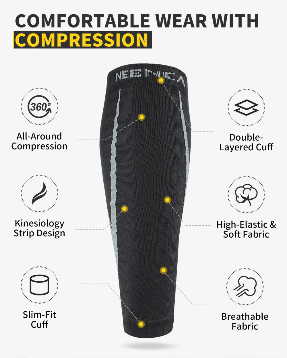 NEENCA Calf Compression Sleeve