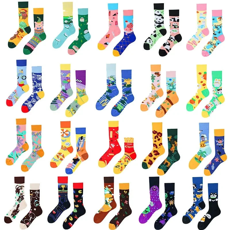 Cartoon Skeleton Street Socks