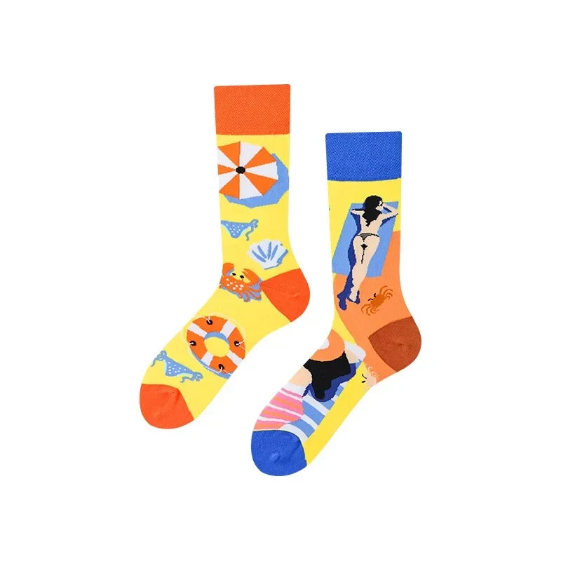 Cartoon Skeleton Street Socks