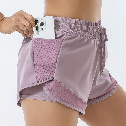 Loose High-Waisted Sports Shorts