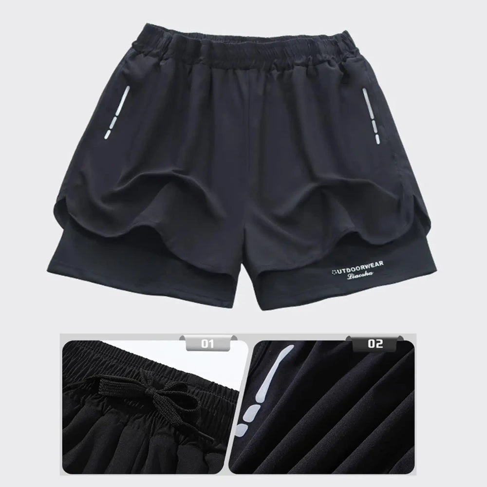 Athletic Swim Trunks with Compression Liner