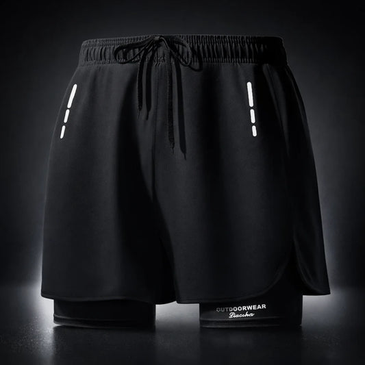 Athletic Swim Trunks with Compression Liner