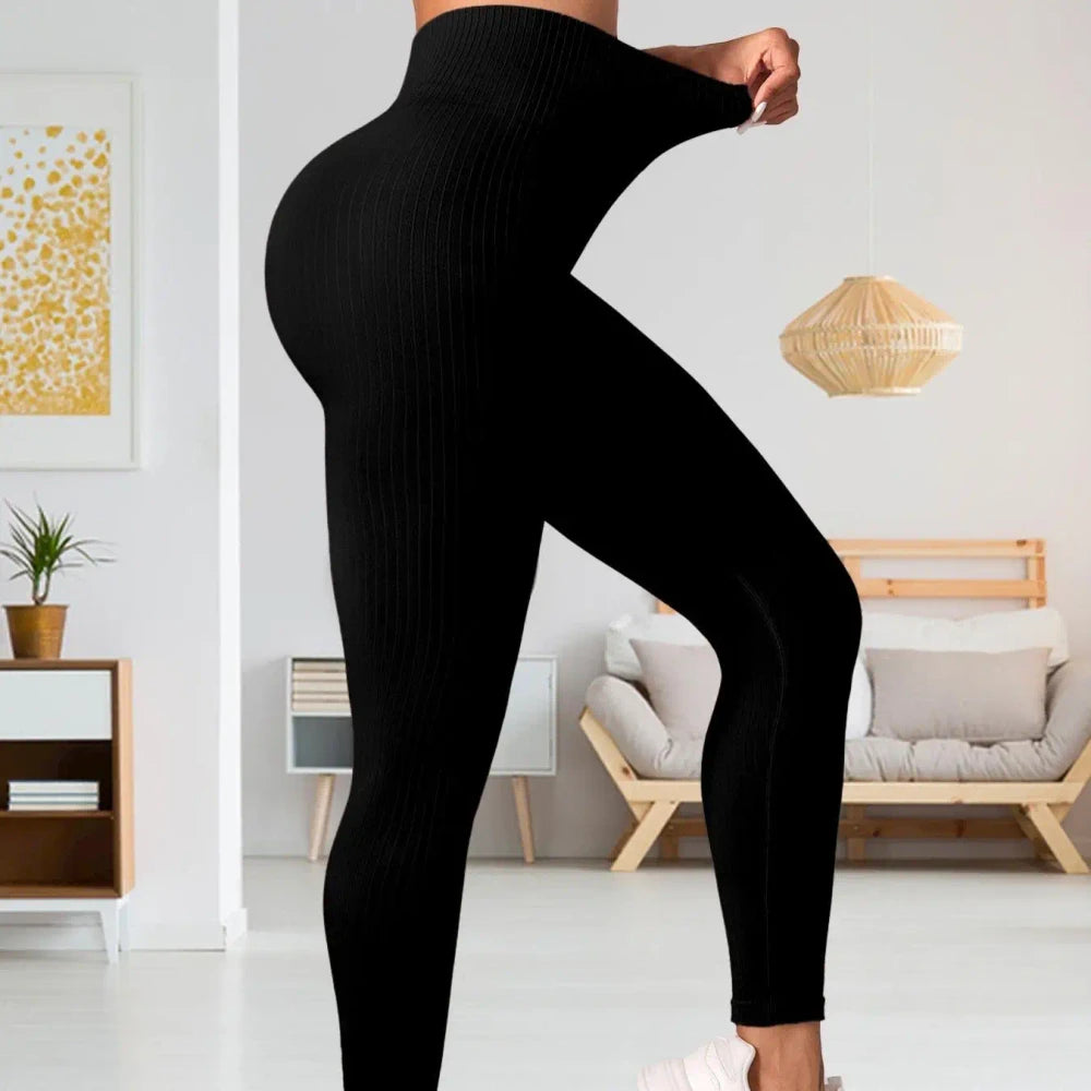 Seamless Ribbed Yoga Leggings