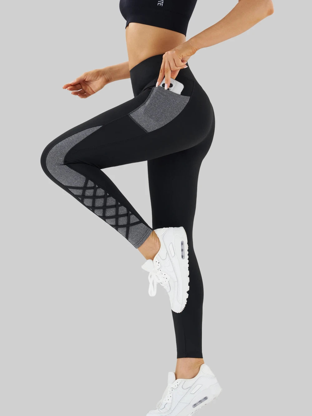 Geometric Print High-Waisted Yoga Leggings